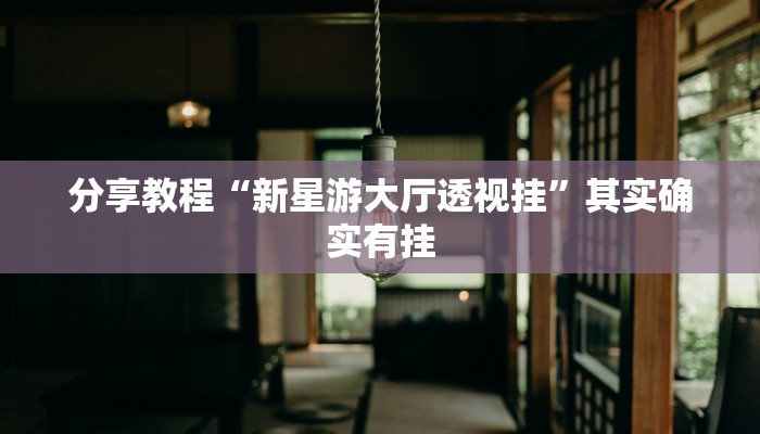 教程辅助“新长虹大厅有透视挂吗”其实确实有挂