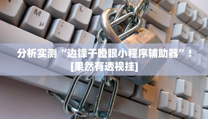 分析实测“边锋干瞪眼小程序辅助器”![果然有透视挂]
