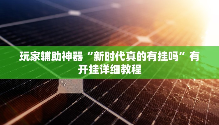 玩家辅助神器“新时代真的有挂吗”有开挂详细教程