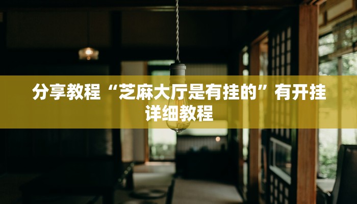 分享教程“芝麻大厅是有挂的”有开挂详细教程