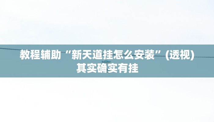 教程辅助“浙江游戏大厅辅助器透视”通用版下载教程