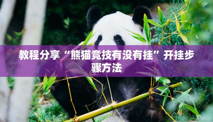 教程分享“熊猫竞技有没有挂”开挂步骤方法