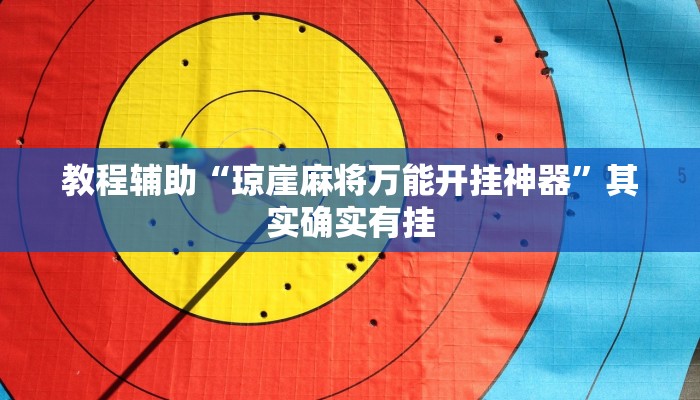 教程辅助“琼崖麻将万能开挂神器”其实确实有挂