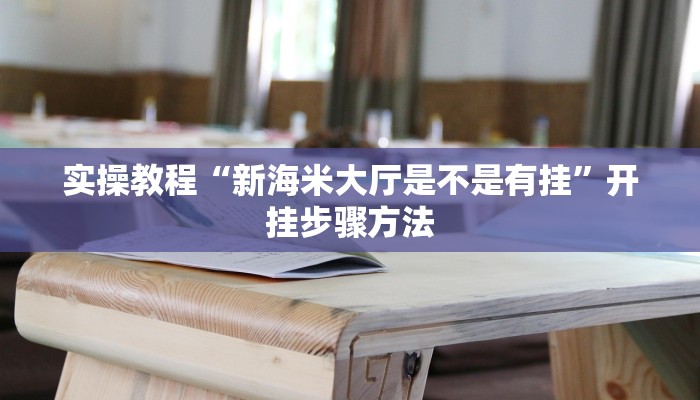 实操教程“新海米大厅是不是有挂”开挂步骤方法