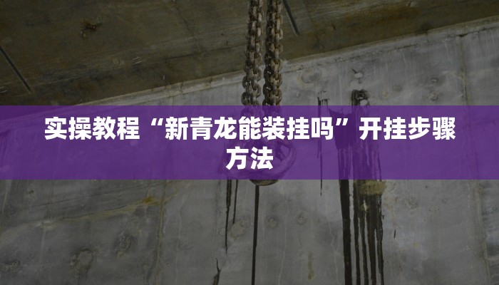 实操教程“新青龙能装挂吗”开挂步骤方法