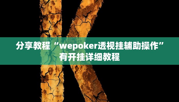 分享教程“wepoker透视挂辅助操作”有开挂详细教程