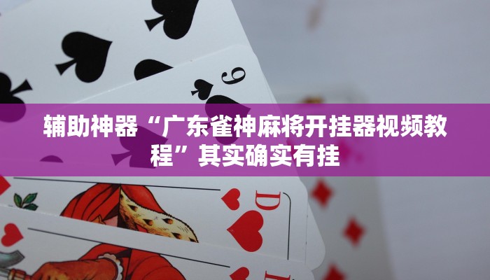 辅助神器“广东雀神麻将开挂器视频教程”其实确实有挂