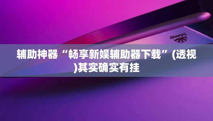 辅助神器“畅享新娱辅助器下载”(透视)其实确实有挂