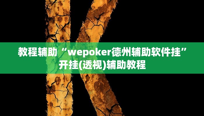 教程辅助“wepoker德州辅助软件挂”开挂(透视)辅助教程