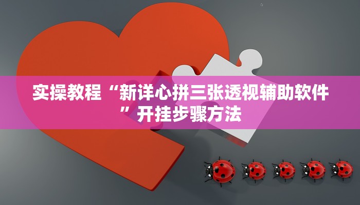 实操教程“新详心拼三张透视辅助软件”开挂步骤方法