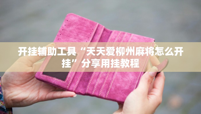 开挂辅助工具“天天爱柳州麻将怎么开挂”分享用挂教程