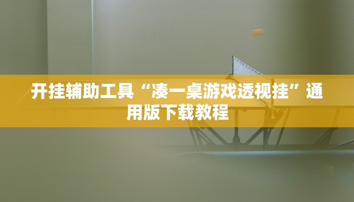 开挂辅助工具“凑一桌游戏透视挂”通用版下载教程