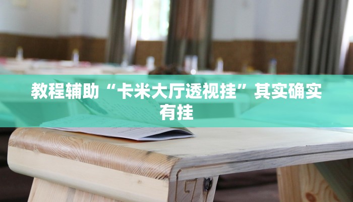 教程辅助“卡米大厅透视挂”其实确实有挂