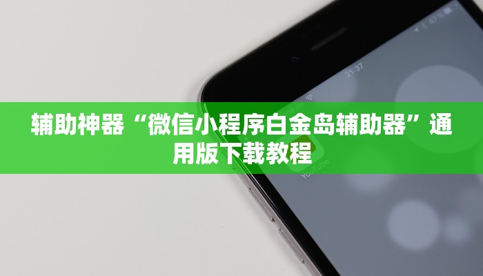 辅助神器“微信小程序白金岛辅助器”通用版下载教程