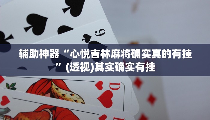 辅助神器“心悦吉林麻将确实真的有挂”(透视)其实确实有挂