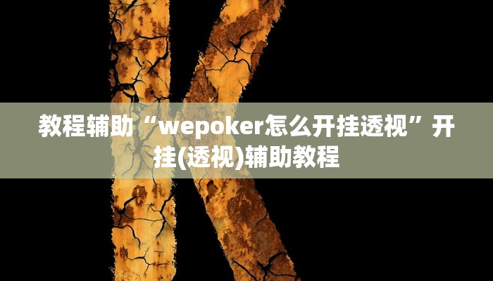 教程辅助“wepoker怎么开挂透视”开挂(透视)辅助教程