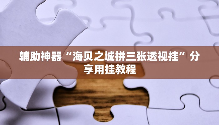 辅助神器“海贝之城拼三张透视挂”分享用挂教程