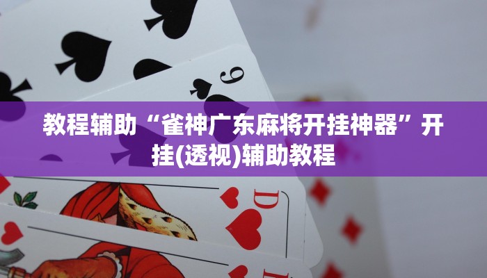 教程辅助“雀神广东麻将开挂神器”开挂(透视)辅助教程