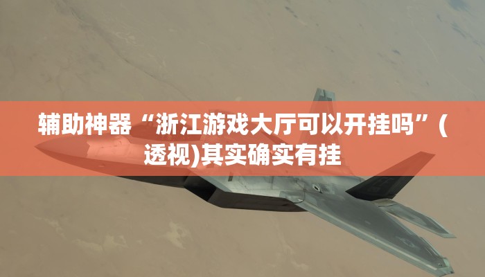 辅助神器“浙江游戏大厅可以开挂吗”(透视)其实确实有挂