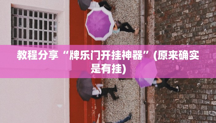 教程分享“牌乐门开挂神器”(原来确实是有挂)