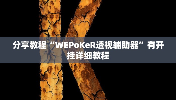 分享教程“WEPoKeR透视辅助器”有开挂详细教程