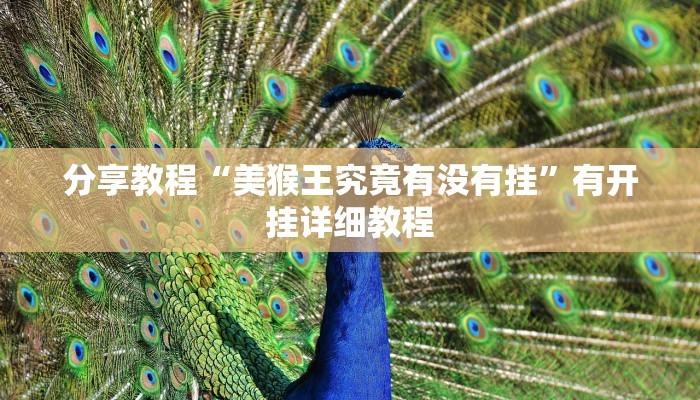 分享教程“美猴王究竟有没有挂”有开挂详细教程
