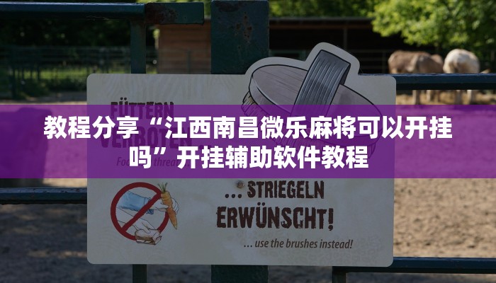 教程分享“江西南昌微乐麻将可以开挂吗”开挂辅助软件教程