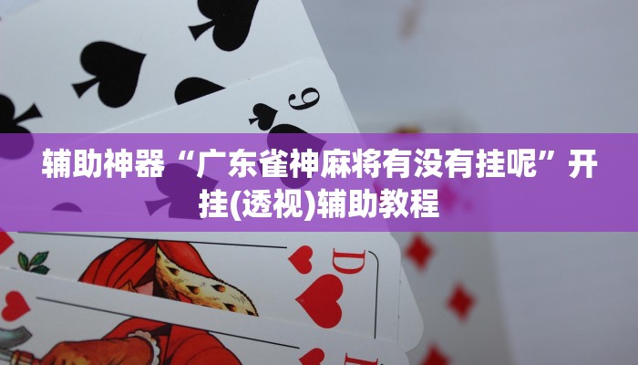 辅助神器“广东雀神麻将有没有挂呢”开挂(透视)辅助教程