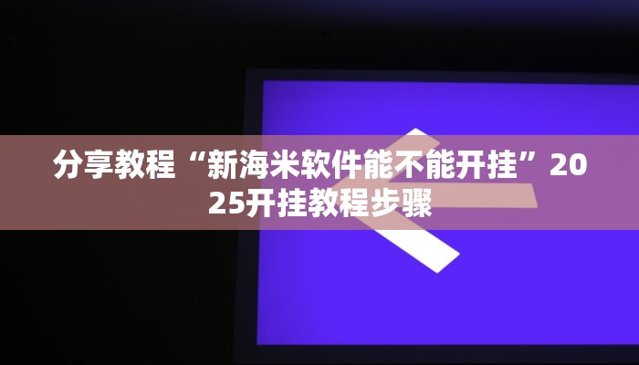 分享教程“新海米软件能不能开挂”2025开挂教程步骤