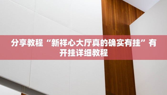 分享教程“新祥心大厅真的确实有挂”有开挂详细教程