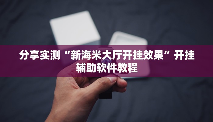 分享实测“新海米大厅开挂效果”开挂辅助软件教程