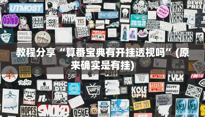 教程分享“算番宝典有开挂透视吗”(原来确实是有挂)