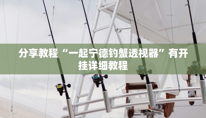 分享教程“一起宁德钓蟹透视器”有开挂详细教程