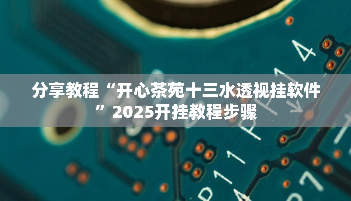 分享教程“开心茶苑十三水透视挂软件”2025开挂教程步骤
