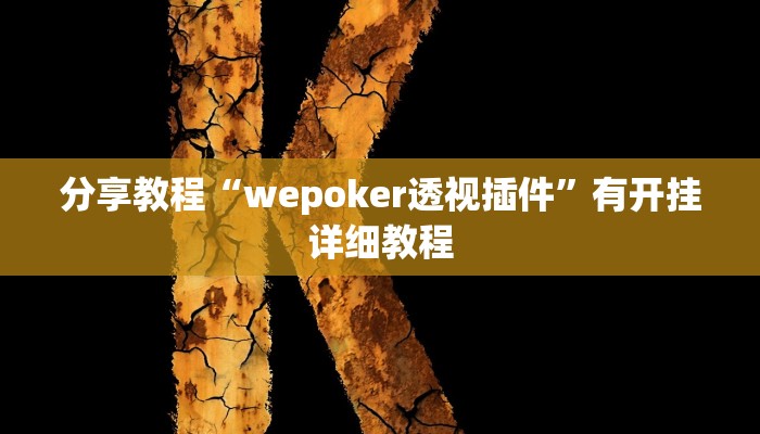 分享教程“wepoker透视插件”有开挂详细教程 分享教程“wepoker透视插件”有开挂详细教程