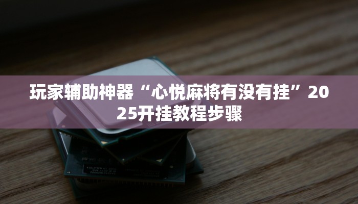 玩家辅助神器“心悦麻将有没有挂”2025开挂教程步骤
